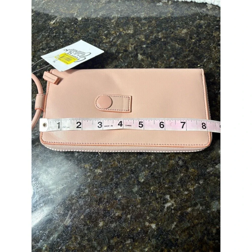 Create & Cultivate Wristlet Wallet Womens One Size Pink Zip Around Bangle